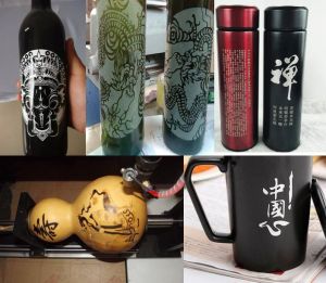 桂林阳朔县酒瓶葫芦工艺品激光雕刻机